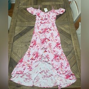 Rewind Pink Floral Maxi Dress